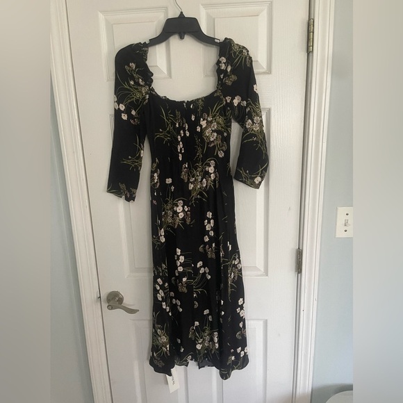 Reformation Fairway Floral Print Crepe Midi Dress - Picture 8 of 9